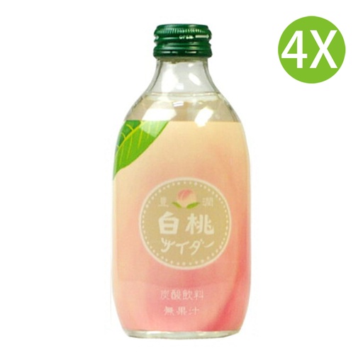[DKa42] 4X 日本製 桃子味梳打水 (300ml x 4)