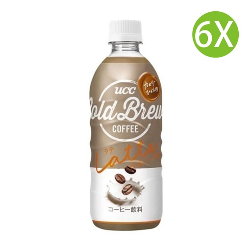 [DKa30] 6X 日本製 Cold Brew 冰滴拿鐵牛奶咖啡 Latte (500ml x 6) #UCC Coffee, UCC 咖啡 [504235]