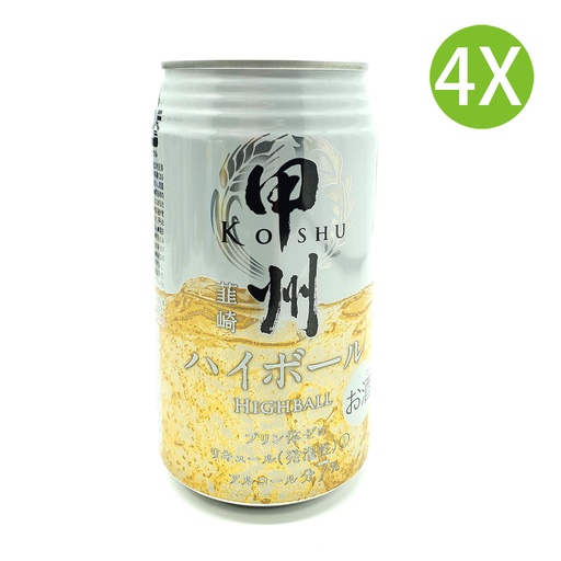 [BE56] 4X 甲州韮崎 HighBall 日本燒酒 燒酎 (350ml x 4) (米罐) [1038312] (包裝隨機)