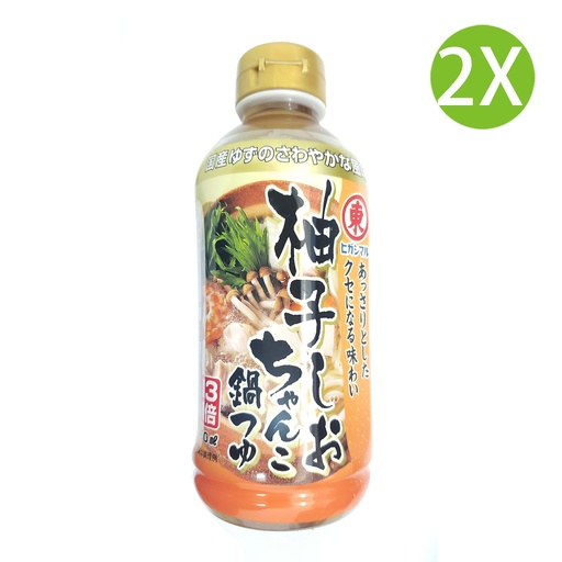 [Sauce94x2] 2X 日本製 柚子風味醬油 相撲鍋湯料 (3倍濃縮) (400ml x 2) [26-365]