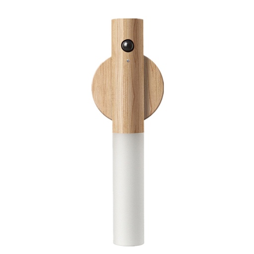 [LightBulb56] 胡桃木款 智慧人體感應小夜燈 USB充電磁吸樓梯過道壁燈 免打孔LED居家臥室起夜感應燈 暖黃光