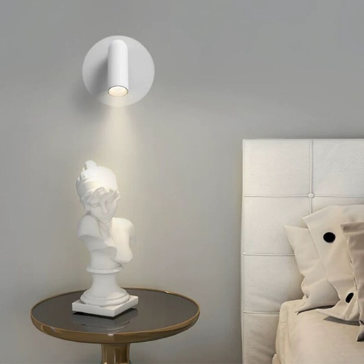 [LightBulb58] 砂白款中性光 北歐極簡 免打孔 可充電LED無線床頭燈 臥室壁燈 磁吸免接線帶開關閱讀燈