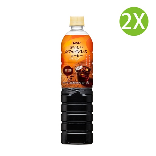 [DKb98x2] 2X 日本製 無糖低咖啡因咖啡 (900ml x 2) #UCC Coffee, UCC 咖啡 無糖 [504335]