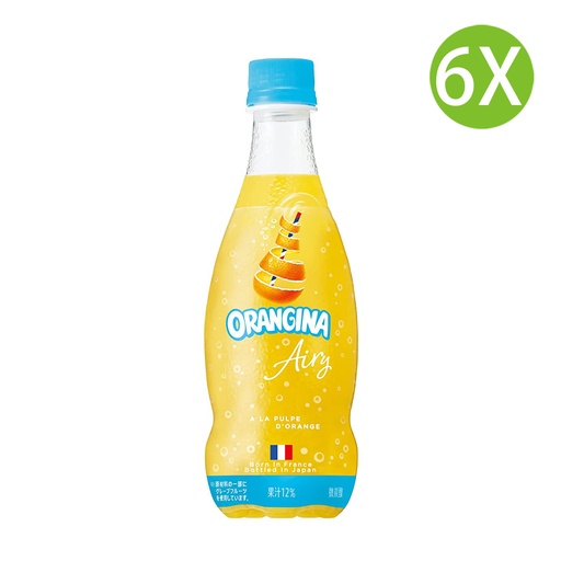 [DKc066x6] 6X 日本製 法國Orangina 有氣橙汁 碳酸果汁(420ml x 6) [FOA4Q] [包裝隨機]