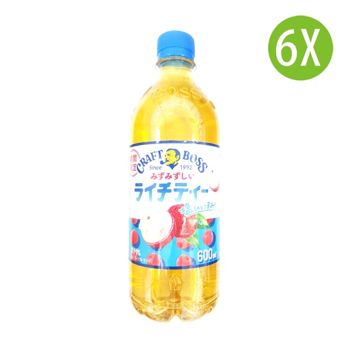[DKc068x6] 6X 日本製 Suntory Craft Boss 荔枝茶 (600ml x 6) [FBCLN] [包裝隨機]