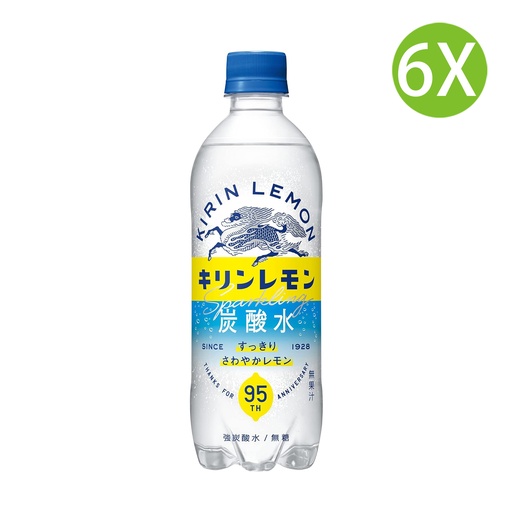 [DKc097x6] 6X 日本製 麒麟 (無糖) 檸檬碳酸水 炭酸水 檸檬有氣水 (500ml x 6) [GK485]