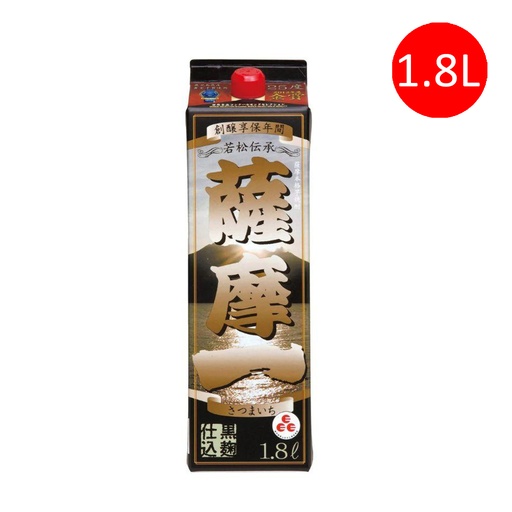 [VinoB93] 日本製 若松酒造 薩摩一 本格芋燒酎 燒酒 1.8L 盒裝 [9454]