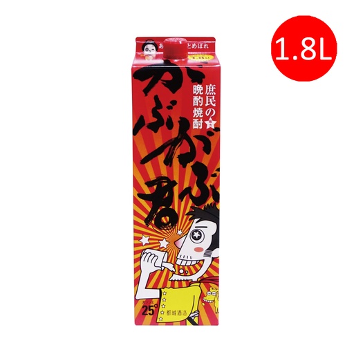 [VinoC007] 日本製 都城酒造 加布君 [玉米] 本格玉米燒酎 燒酒 1.8L 盒裝 [紅太陽盒 14985042133196]