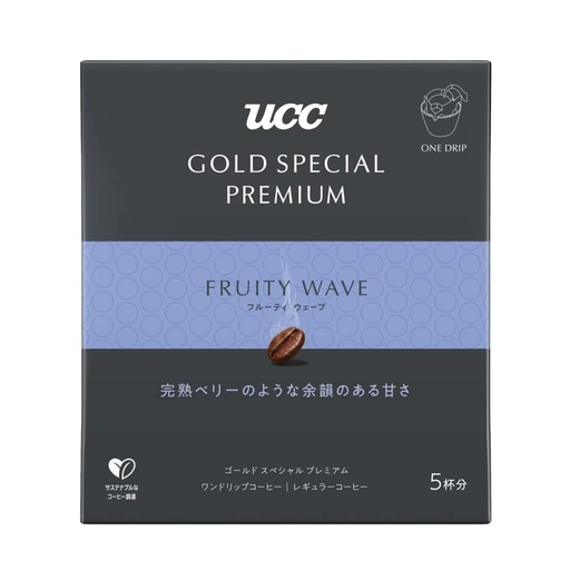 [DT031] UCC - 日本製 UCC Gold Special Premium [Fruity Wave 水果香] 掛耳咖啡 Ucc 咖啡粉 10g x 7杯(包裝隨機)[351657藍7]