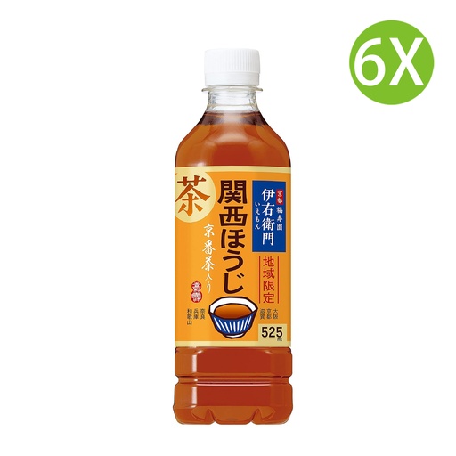 [DKc173x6] 6X 日本製 伊右衛門 焙茶  關西限定 (525ml x 6) [FEKHE]