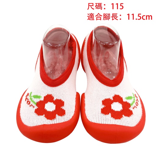 [ZZ10004_K11_115_RED] 韓國製 Ggomoosin 嬰兒襪鞋-小紅花 [K11_115_RED]