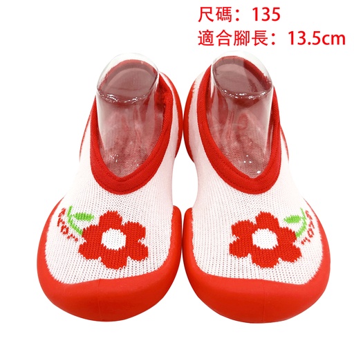 [ZZ10004_K11_135_RED] 韓國製 Ggomoosin 嬰兒襪鞋-小紅花 [K11_135_RED]