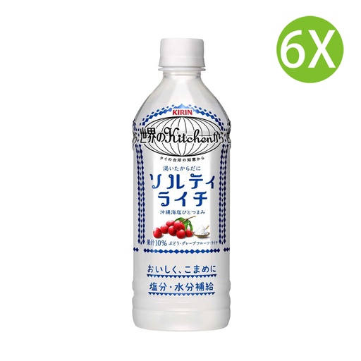 [DKc217x6] 6X 日本製 Kirin 沖繩海鹽荔枝味飲品(500ml x 6)[GK680](包裝隨機)